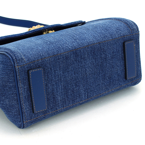Versace Bag 2way Shoulder Bag La Medusa Denim Crossbody - Picture 4 of 7